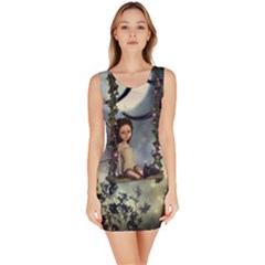 Cute Little Fairy With Kitten On A Swing Bodycon Dress by FantasyWorld7