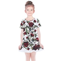 Red Roses Kids  Simple Cotton Dress