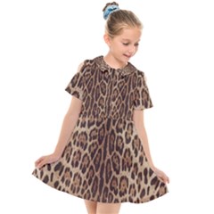 Leopard Kids  Short Sleeve Shirt Dress by CasaDiModa