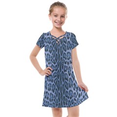 Blue Leopard Kids  Cross Web Dress