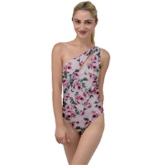 Pink Roses And Butterflies To One Side Swimsuit by CasaDiModa