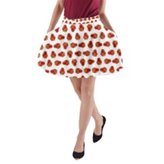 Red Peppers Pattern A-line Pocket Skirt by SuperPatterns