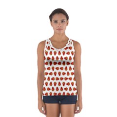 Red Peppers Pattern Sport Tank Top  by SuperPatterns