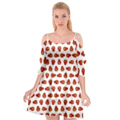 Red Peppers Pattern Cutout Spaghetti Strap Chiffon Dress by SuperPatterns