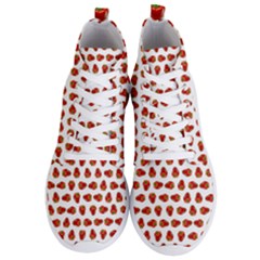 Red Peppers Pattern Men s Lightweight High Top Sneakers by SuperPatterns