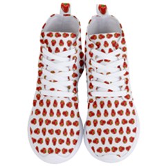 Red Peppers Pattern Women s Lightweight High Top Sneakers by SuperPatterns