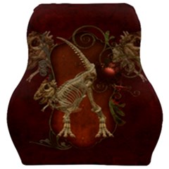 Awesome T Rex Skeleton, Vintage Background Car Seat Velour Cushion 