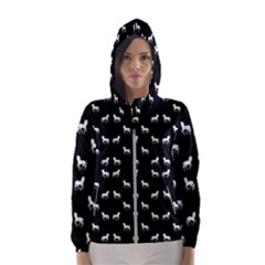 Silhouette Graphic Horses Pattern 7200 Hooded Windbreaker (women)