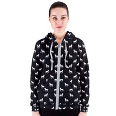 Silhouette Graphic Horses Pattern 7200 Women s Zipper Hoodie