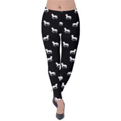 Silhouette Graphic Horses Pattern 7200 Velvet Leggings