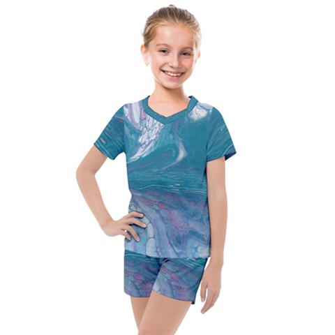 Drop Off Kids  Mesh Tee And Shorts Set by lwdstudio