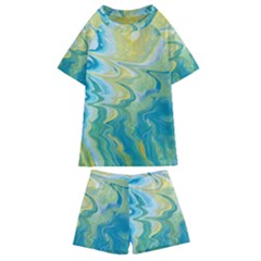 Melting Kids  Swim Tee And Shorts Set