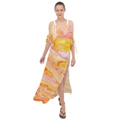 Sun Storm Maxi Chiffon Cover Up Dress by lwdstudio