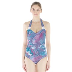 Ripples Halter Swimsuit by lwdstudio