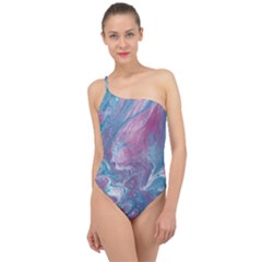 Ripples Classic One Shoulder Swimsuit by lwdstudio