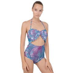 Ripples Scallop Top Cut Out Swimsuit by lwdstudio