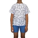 Scissors pattern Kids  Short Sleeve Swimwear View1