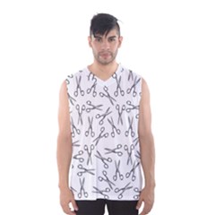 Scissors Pattern Men s Basketball Tank Top