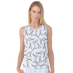 Scissors Pattern Women s Basketball Tank Top by Valentinaart