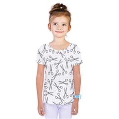 Scissors Pattern Kids  One Piece Tee