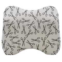 Scissors Pattern Velour Head Support Cushion