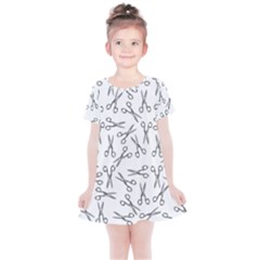 Scissors Pattern Kids  Simple Cotton Dress