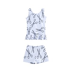 Scissors Pattern Kid s Boyleg Swimsuit