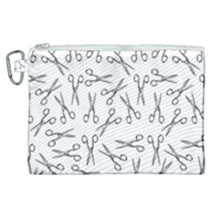 Scissors Pattern Canvas Cosmetic Bag (xl) by Valentinaart