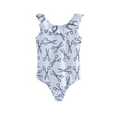 Scissors Pattern Kids  Frill Swimsuit