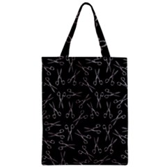 Scissors Pattern Zipper Classic Tote Bag