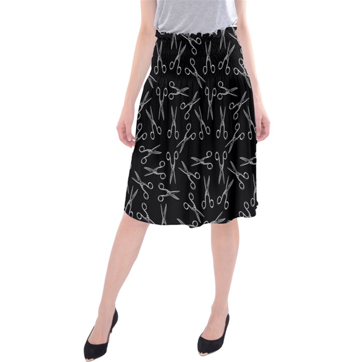 Scissors pattern Midi Beach Skirt