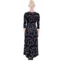 Scissors pattern Quarter Sleeve Wrap Maxi Dress View2