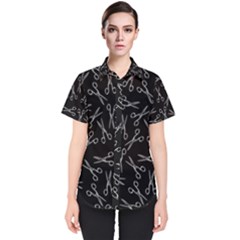 Scissors Pattern Women s Short Sleeve Shirt