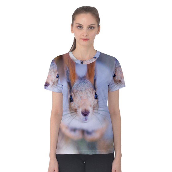 Squirrel Looks At You Women s Cotton Tee