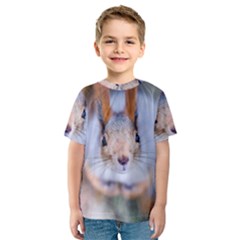 Squirrel Looks At You Kids  Sport Mesh Tee