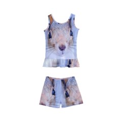 Squirrel Looks At You Kid s Boyleg Swimsuit