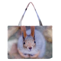 Squirrel Looks At You Zipper Medium Tote Bag