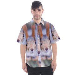 Squirrel Looks At You Men s Short Sleeve Shirt