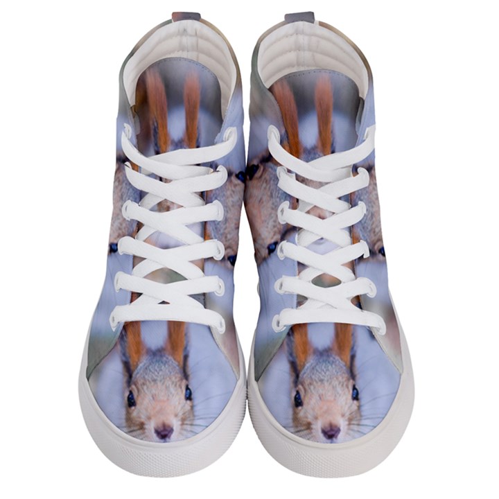 Squirrel Looks At You Men s Hi-Top Skate Sneakers