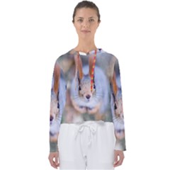 Squirrel Looks At You Women s Slouchy Sweat