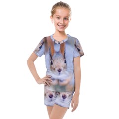 Squirrel Looks At You Kids  Mesh Tee and Shorts Set