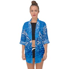 Blue Balloons In The Sky Open Front Chiffon Kimono