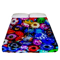 Colorful Beads Fitted Sheet (queen Size) by FunnyCow