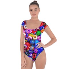 Colorful Beads Short Sleeve Leotard  by FunnyCow