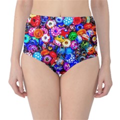 Colorful Beads Classic High-waist Bikini Bottoms by FunnyCow