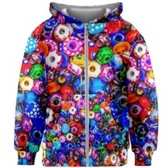 Colorful Beads Kids Zipper Hoodie Without Drawstring by FunnyCow