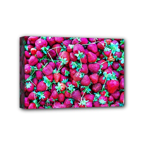 Pile Of Red Strawberries Mini Canvas 6  X 4  by FunnyCow