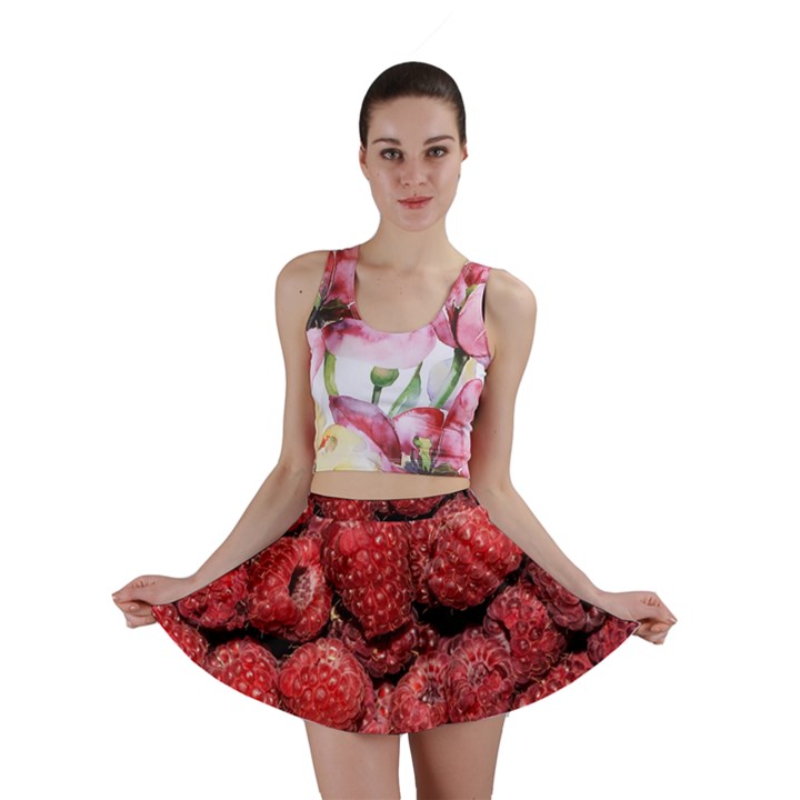 Red Raspberries Mini Skirt