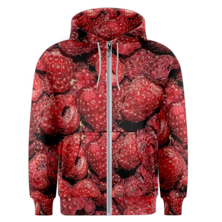 Red Raspberries Men s Zipper Hoodie