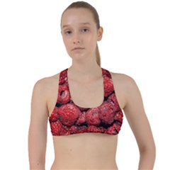 Red Raspberries Criss Cross Racerback Sports Bra by FunnyCow